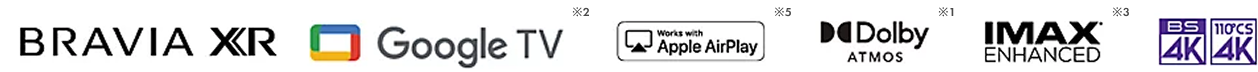 BRAVIA XR / Google TV / Apple AirPlay / Dolby Atmos / IMAX Enhanced / 4K