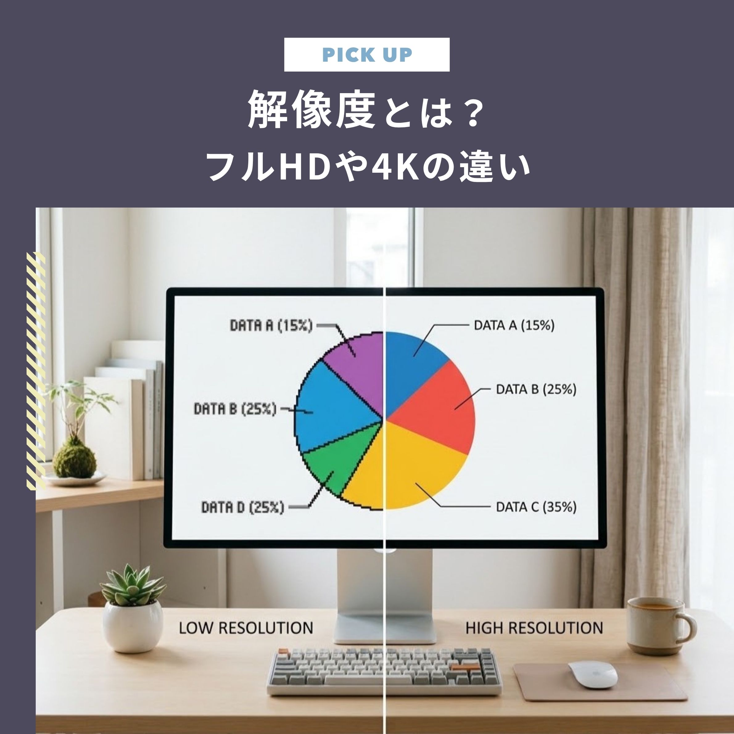 解像度とは？フルHDや4Kの違いとモニターやテレビの失敗しない選び方