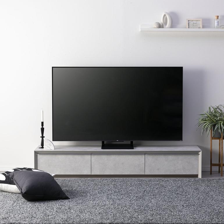 ホテルライクなテレビ&テレビ台セット ネット動画ボタン付きテレビ+幅 
