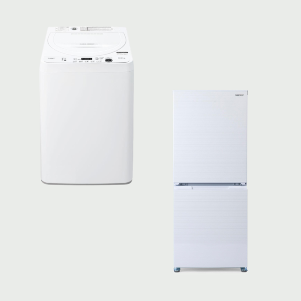 SHARP 基本の家電2点セット【洗濯機5.5kg & 冷蔵庫152L】