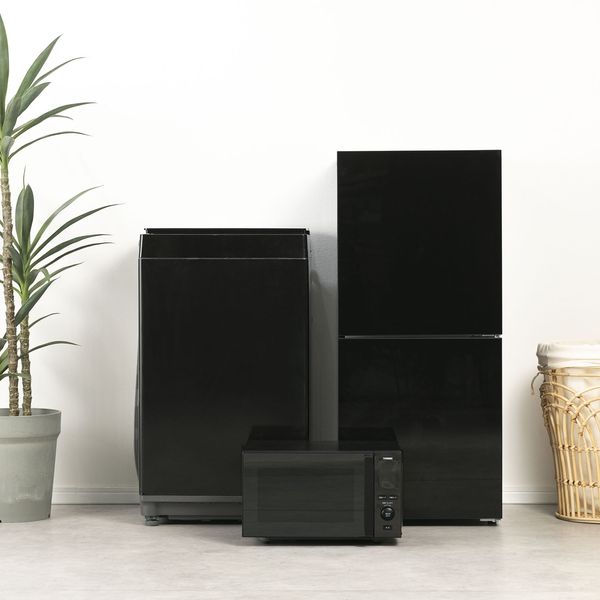 1人暮らしの基本の家電 3点セット ダーク系 