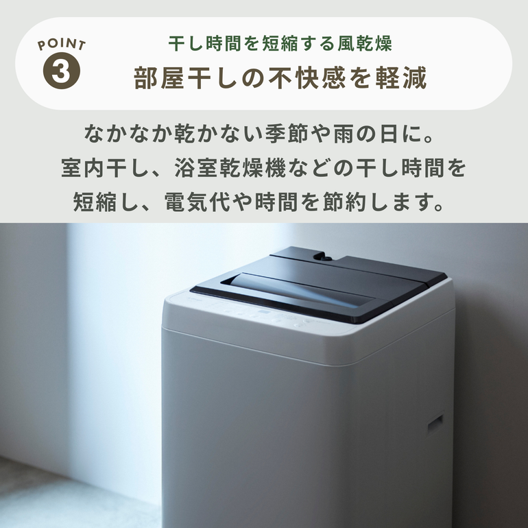 1人暮らしの基本の家電 3点セット ホワイト系 全自動洗濯機+冷蔵庫