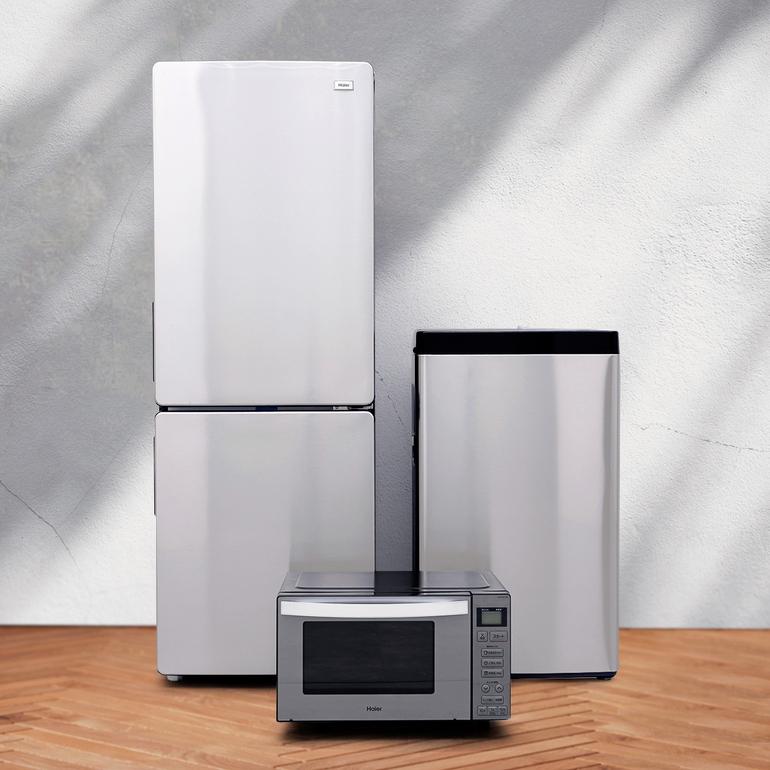 Haier URBANCAFE 家電3点セット 冷蔵庫173L 全自動洗濯機+30〜199Lの 