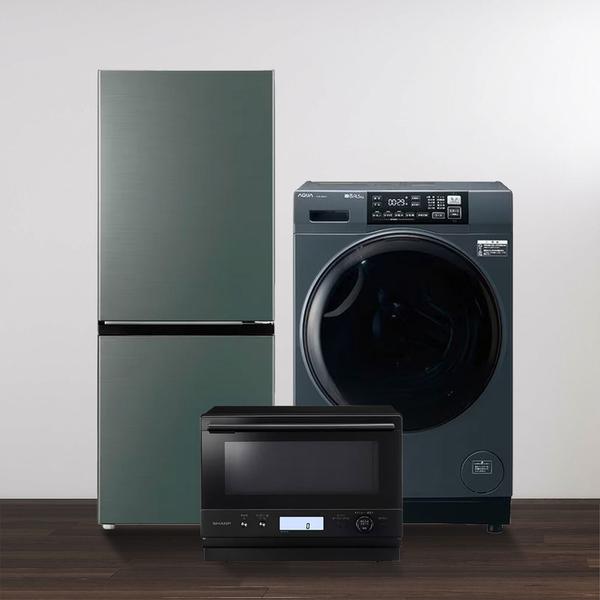 1人暮らしの家電3点セット 省スペースドラム