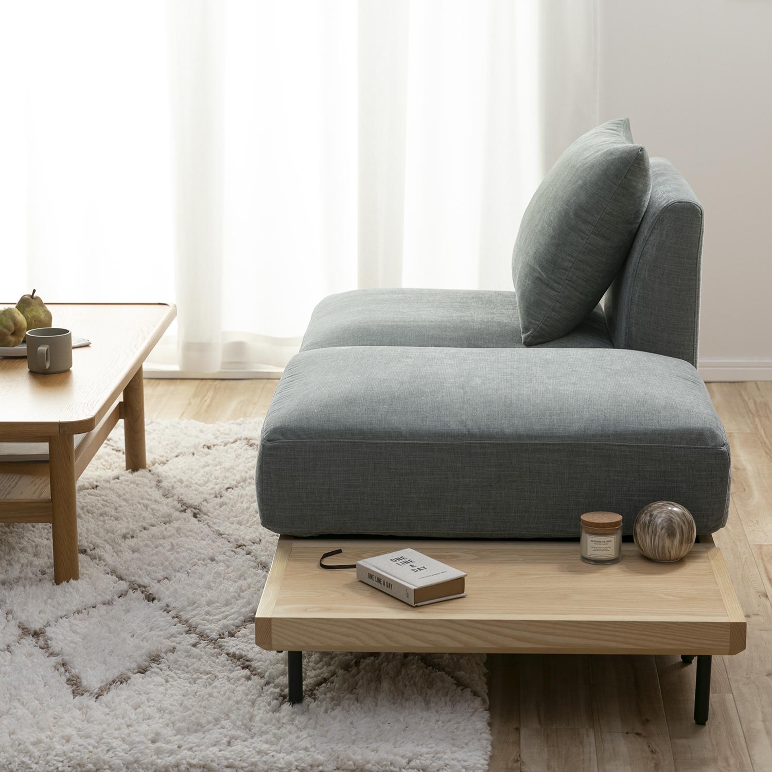 一人暮らしのソファ満喫セット 1人掛けソファ+オットマン+サイド