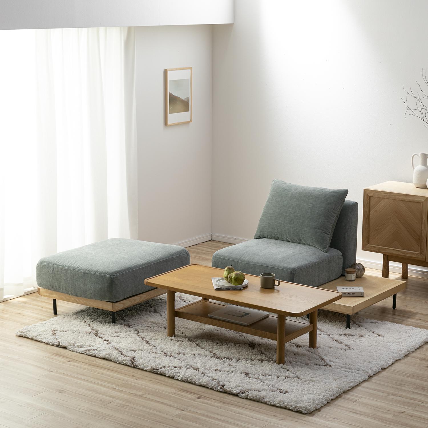 カジュアルソファ+オットマン 2点セット 管理No.※i1 g118079]【2点セット】Sucre 2人掛けソファ+オットマン 2人掛け