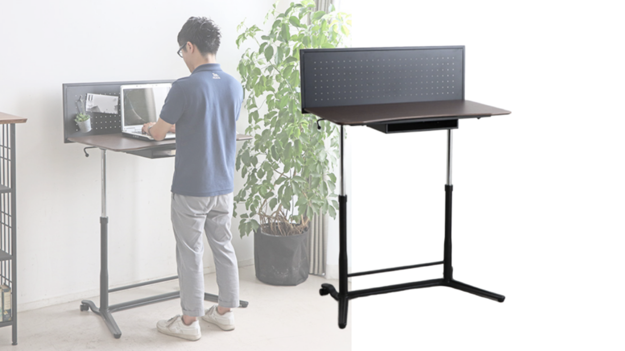【電動昇降デスク】スタンディングデスク 幅広 天板 木目調 高さ調整 ErGear 電動昇降式 スタンディングデスク 幅120 x 奥行き60 x 高さ72