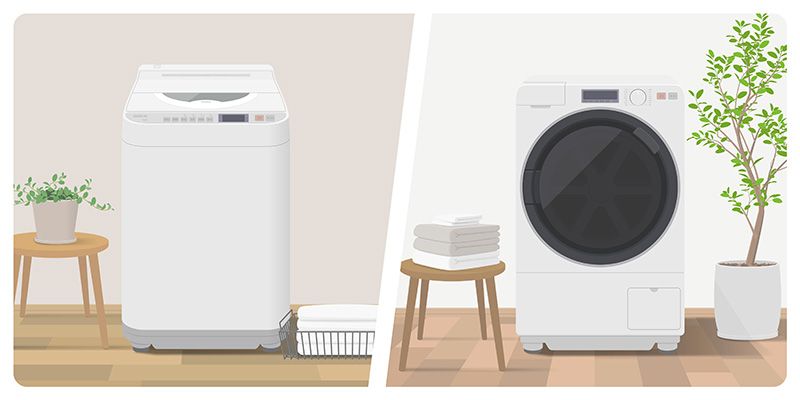 どちらも人気の縦型洗濯機とドラム式洗濯機