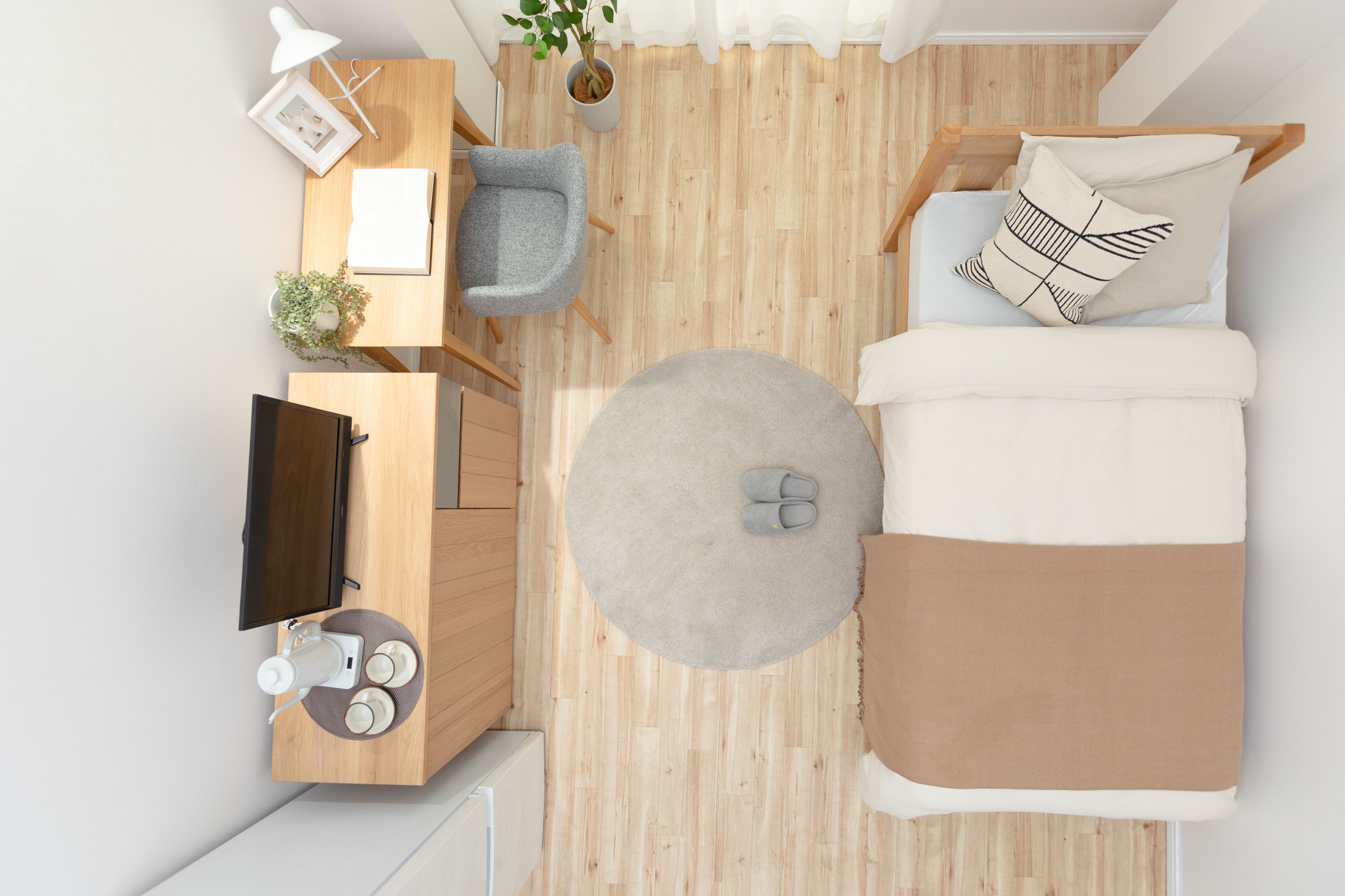 6畳の部屋に家具をレイアウトしてシュミレーションできる家具のレンタル・サブスク