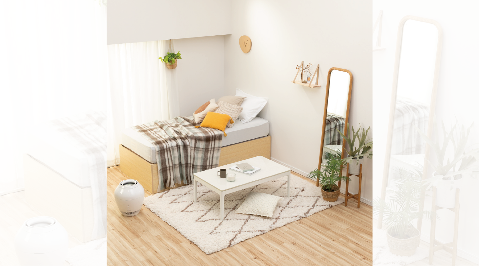 ヘッドレス 大容量収納ベッドフレーム シングルのレンタル・サブスク