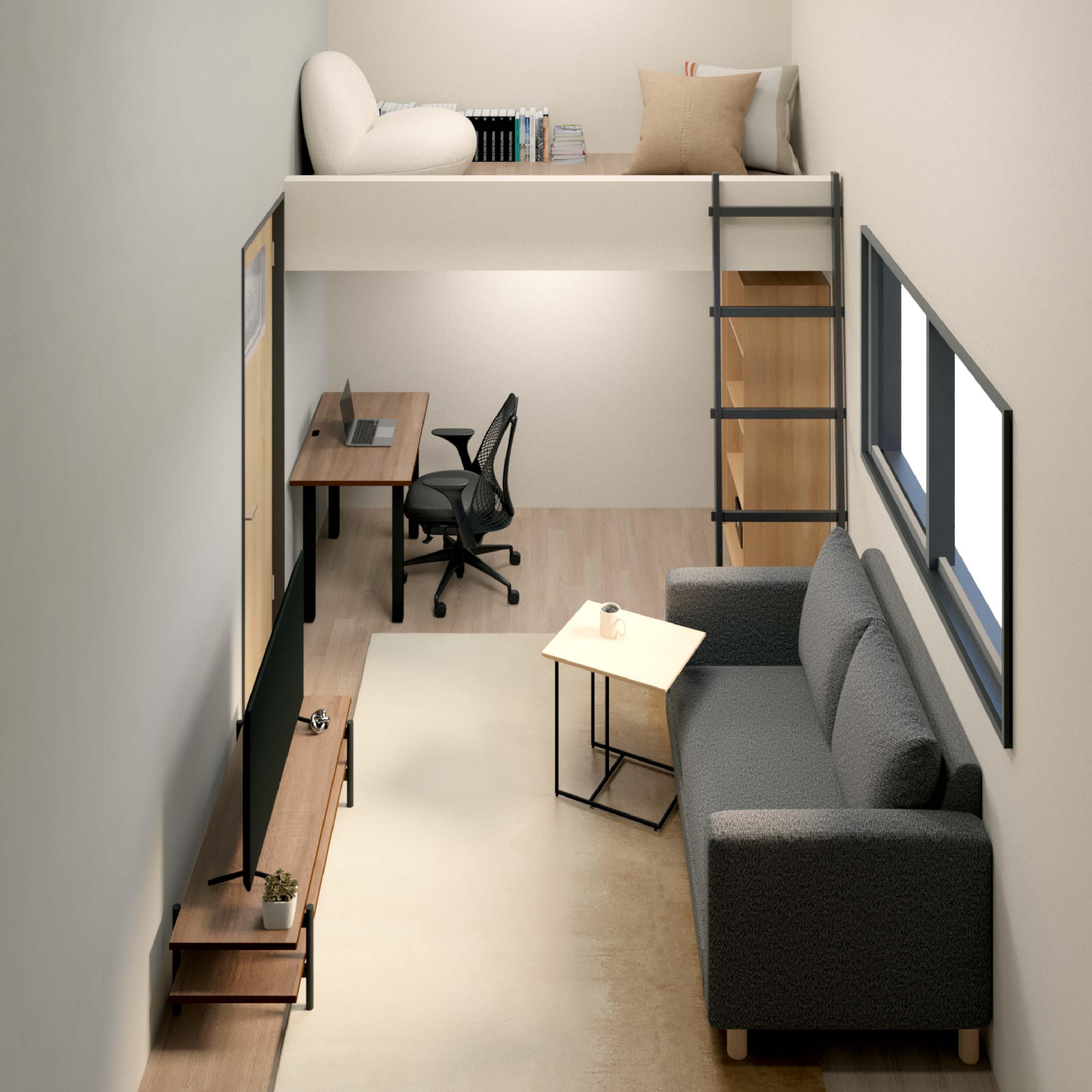 ロフト付き6畳1Kのレイアウトの全体図