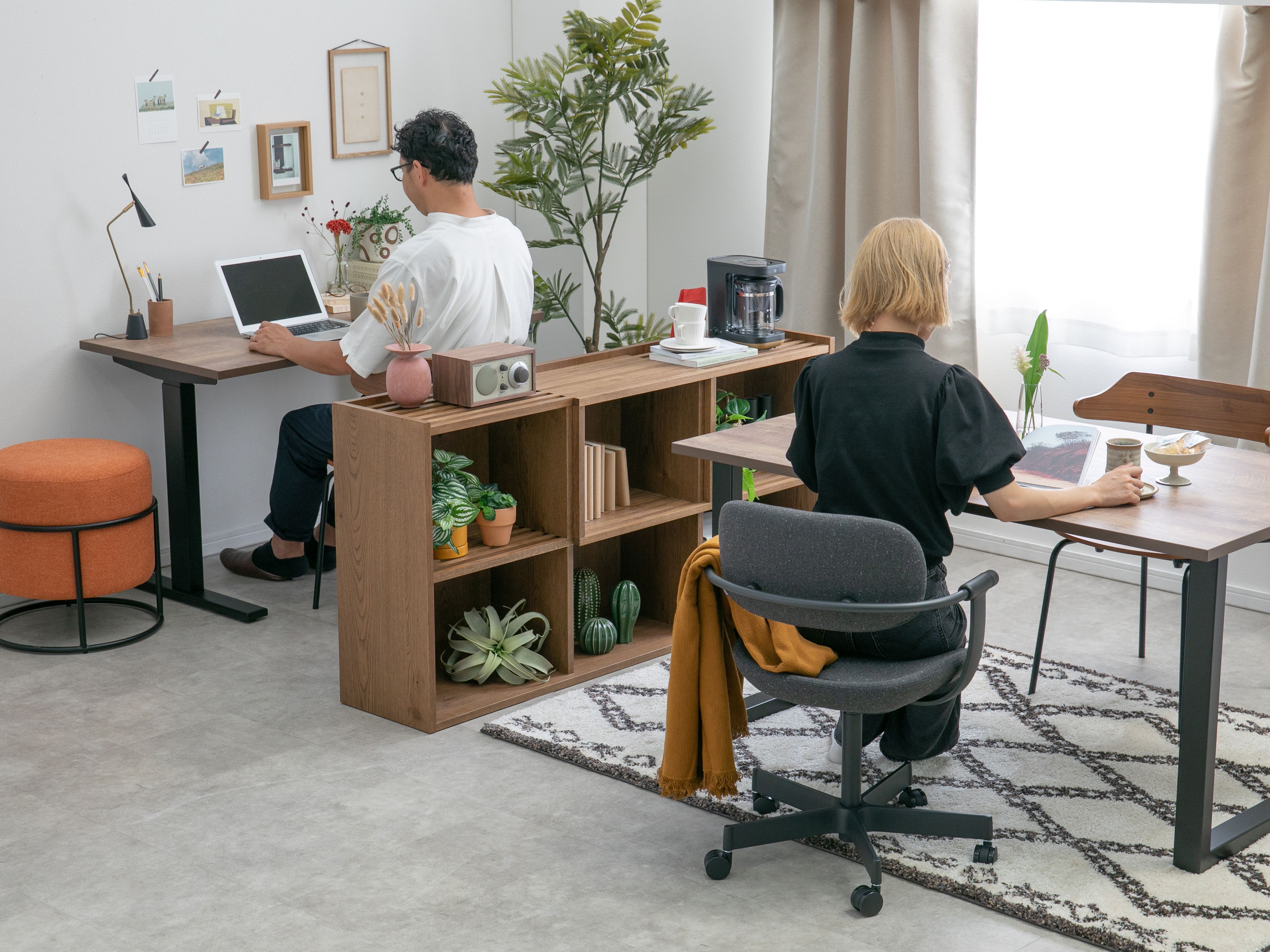 二人暮らし部屋の仕切りアイデア