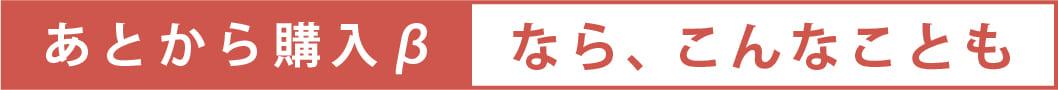あとから購入なら、こんなことも