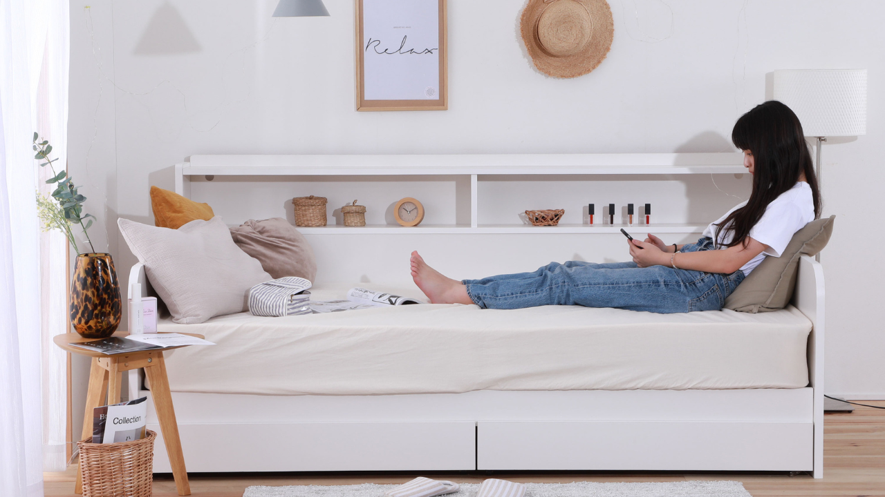 か*つ様 デイベッド 引き出し×3/マットレス×2, ホワイト/80x200 c か*つ様 デイベッド 引き出し×3/マットレス×2, ホワイト/80x200