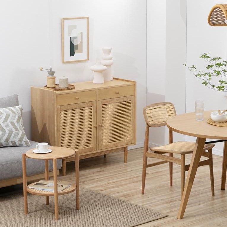 ナチュラルテイストのお部屋になじむform ラタンルック キャビネット
