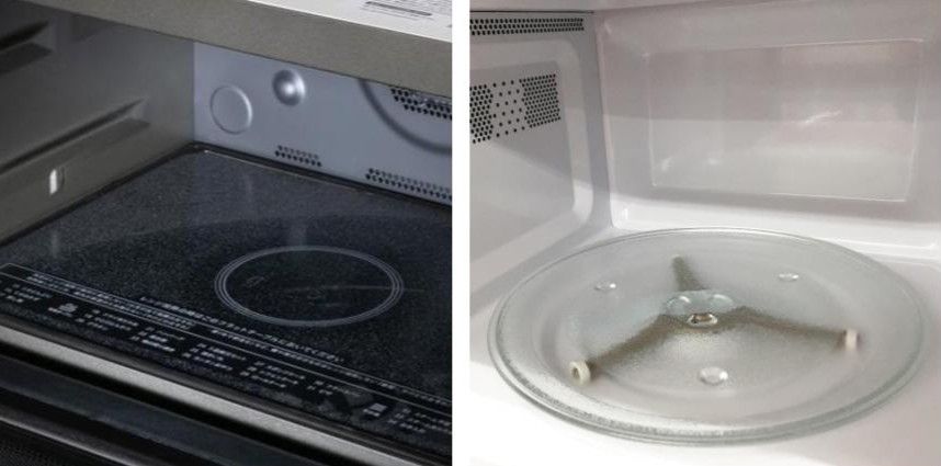 電子レンジのテーブルタイプとフラットタイプ