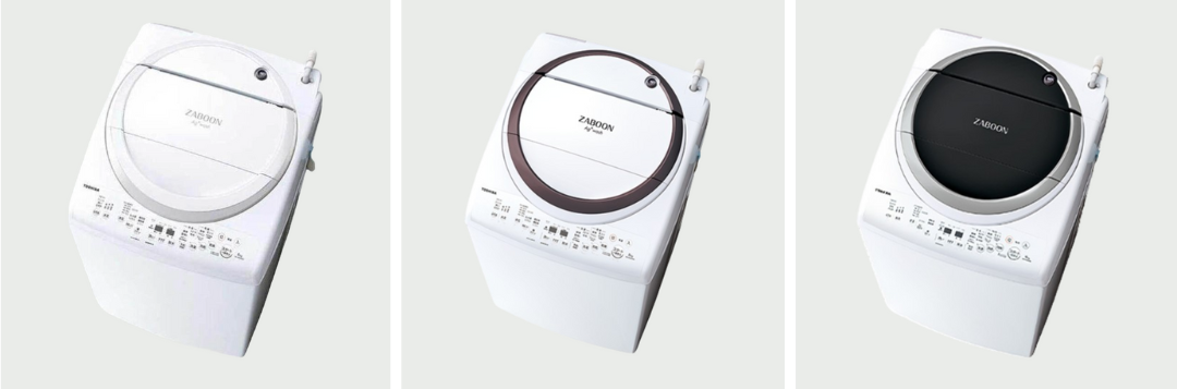 【洗濯8.0kg /乾燥4.5kg】TOSHIBA 縦型洗濯乾燥機 ZABOON （AW-8VM1,AW-8VM2,AW-8VM3）のカラーバリエーション