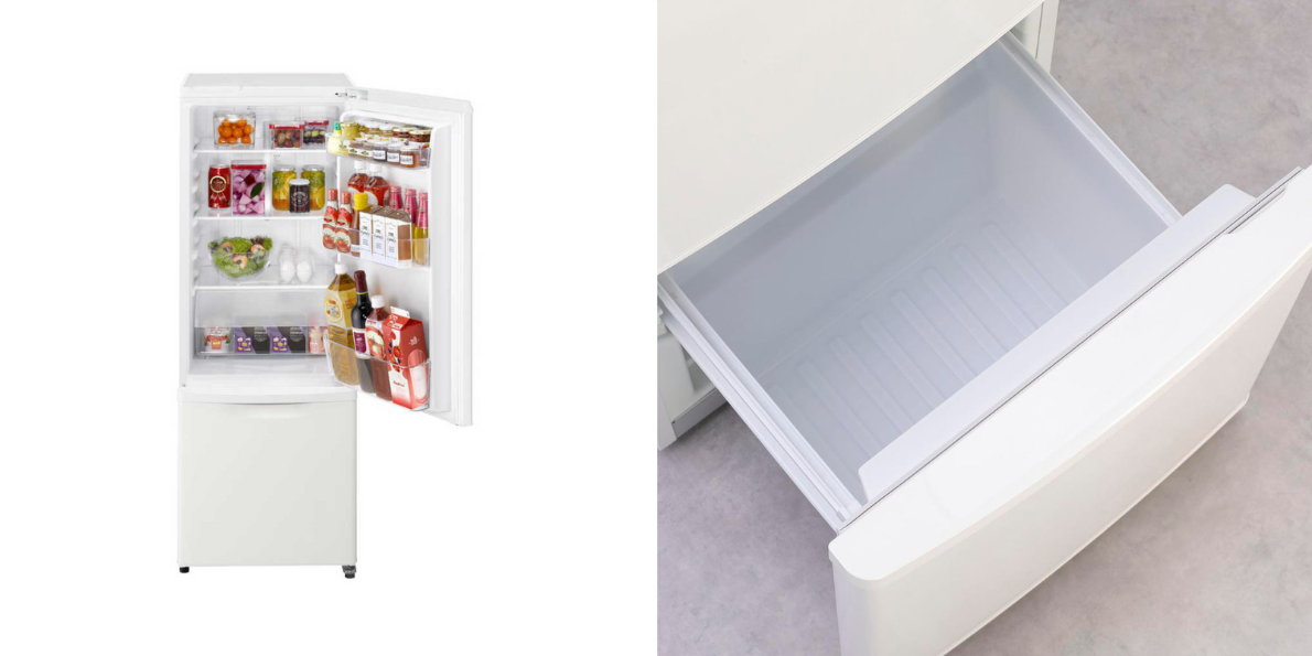 一人暮らしにおすすめのサイズPanasonic 168L 2ドア 冷凍・冷蔵庫