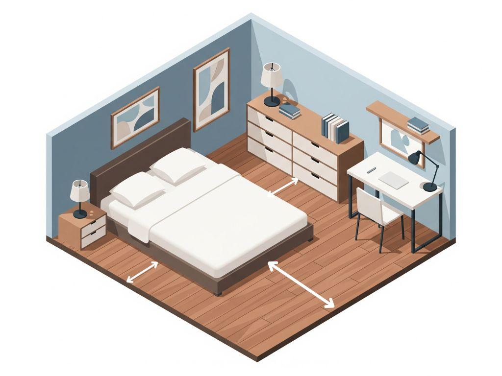 ベッドサイズとベッド周りのスペース