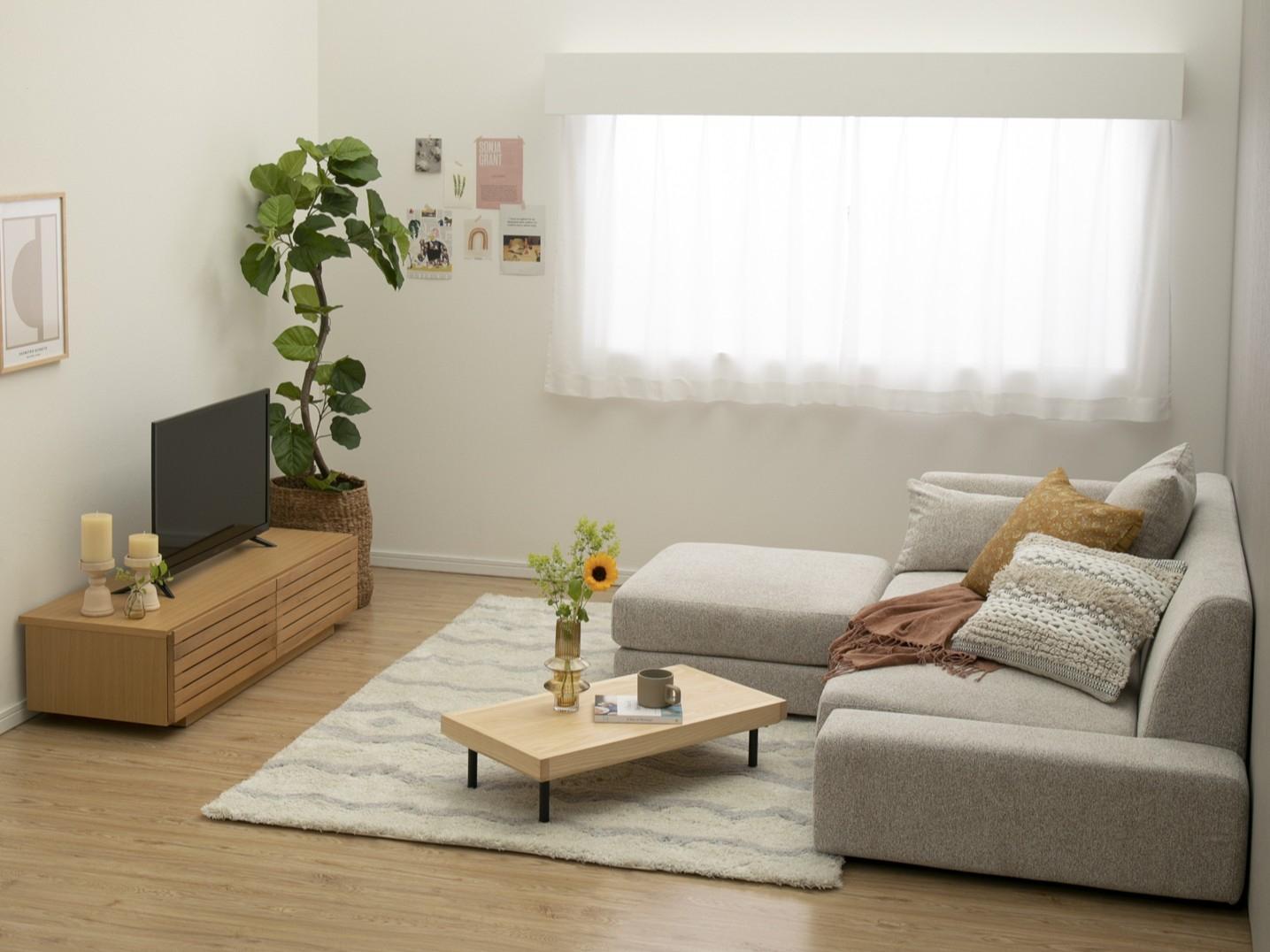 8畳〜10畳の部屋にテレビを置いているイメージ