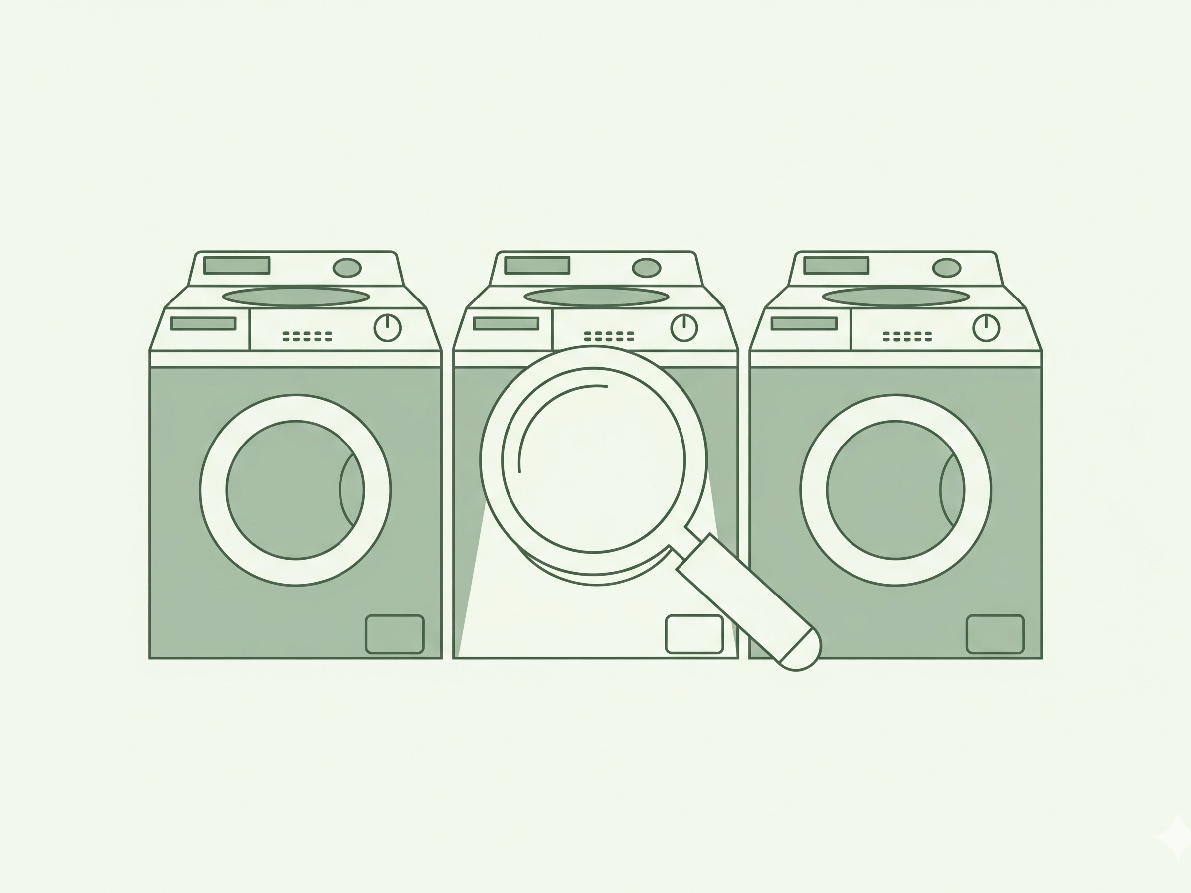 買ってはいけない洗濯機の本当の理由から理想の洗濯機選ぶイメージイラスト
