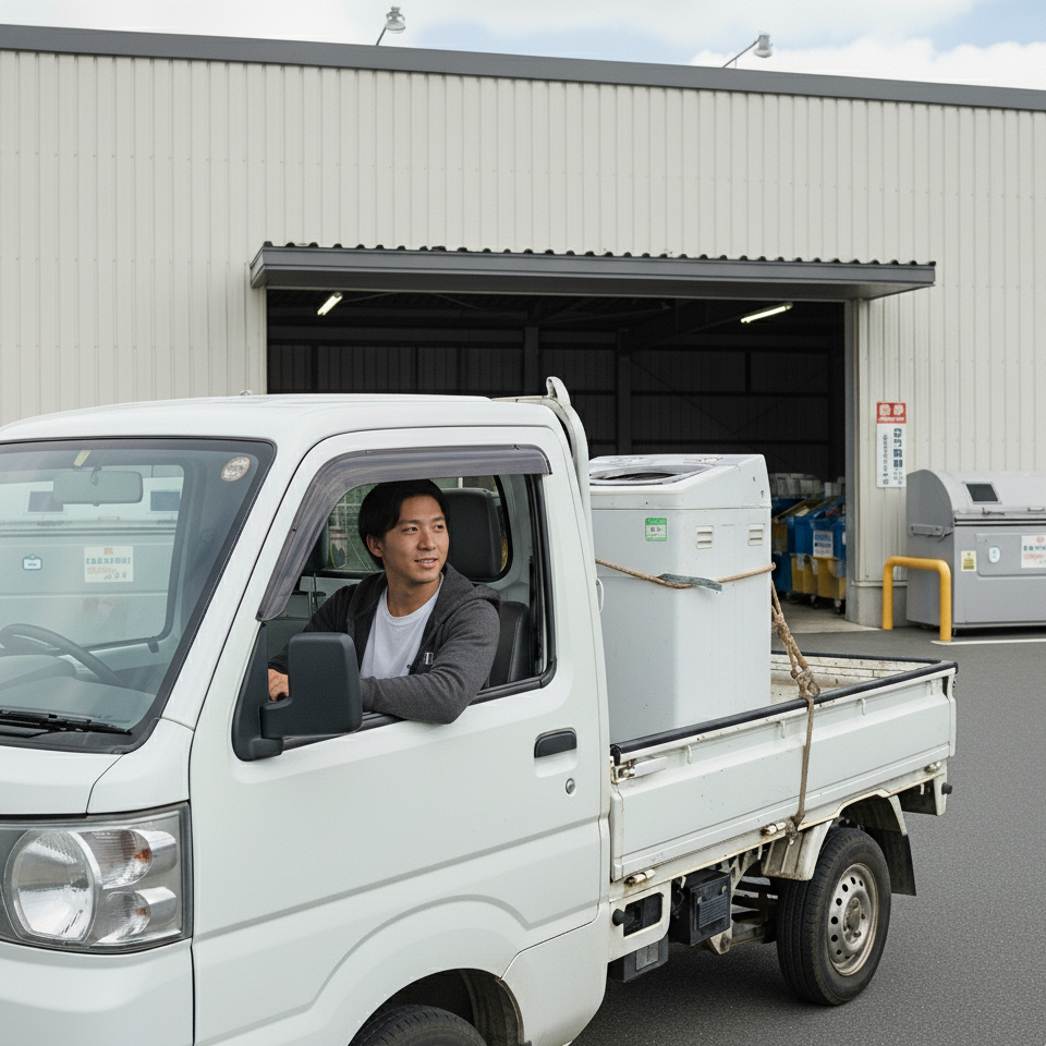 洗濯機を指定引取場所に自分で持ち込む