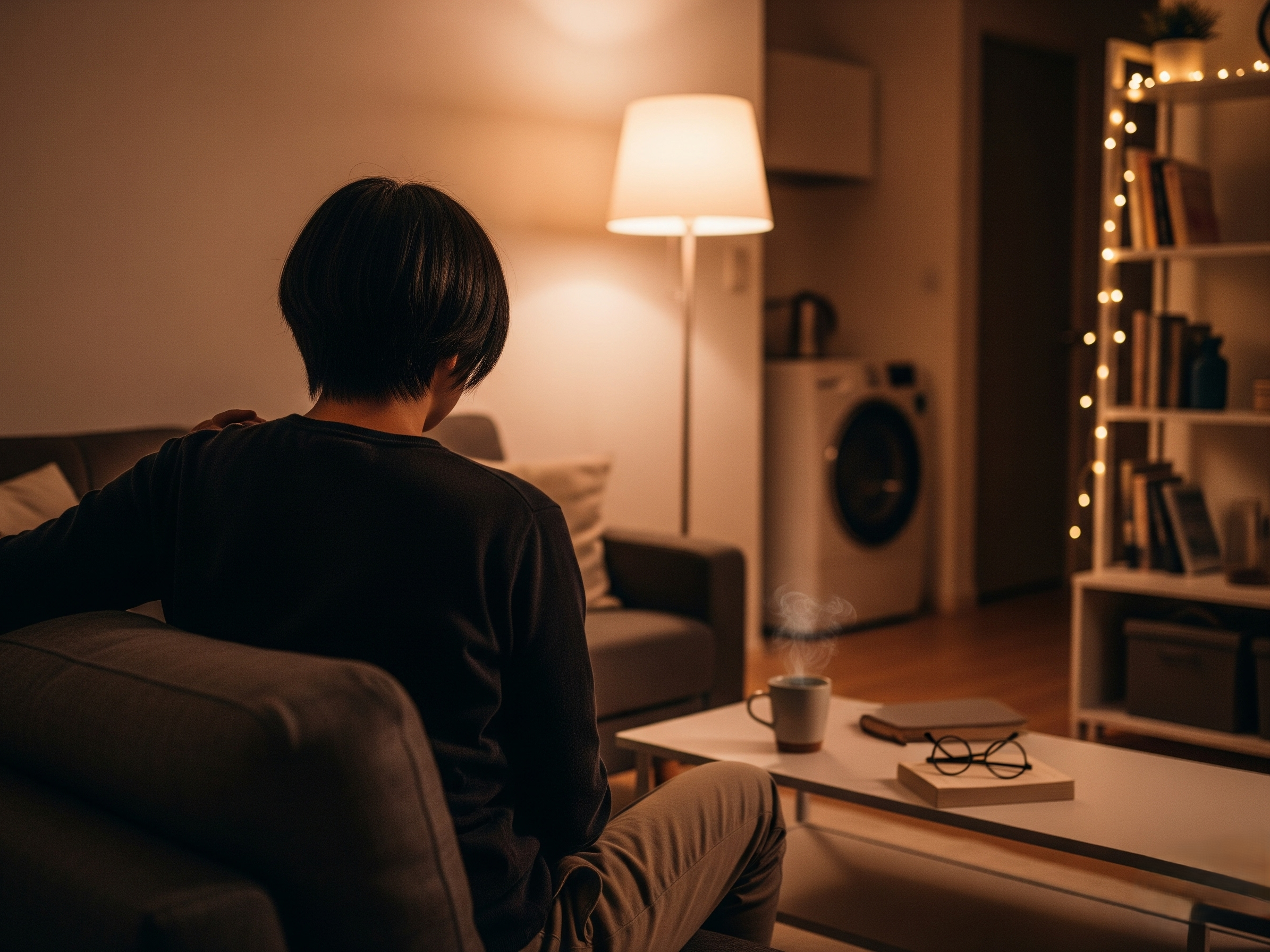 洗濯機を買って後悔した理由と原因を考える男性