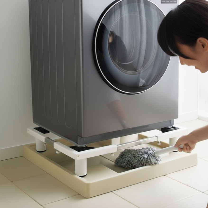 洗濯機の振動・騒音対策なら「据え置き（かさ上げ）タイプ」