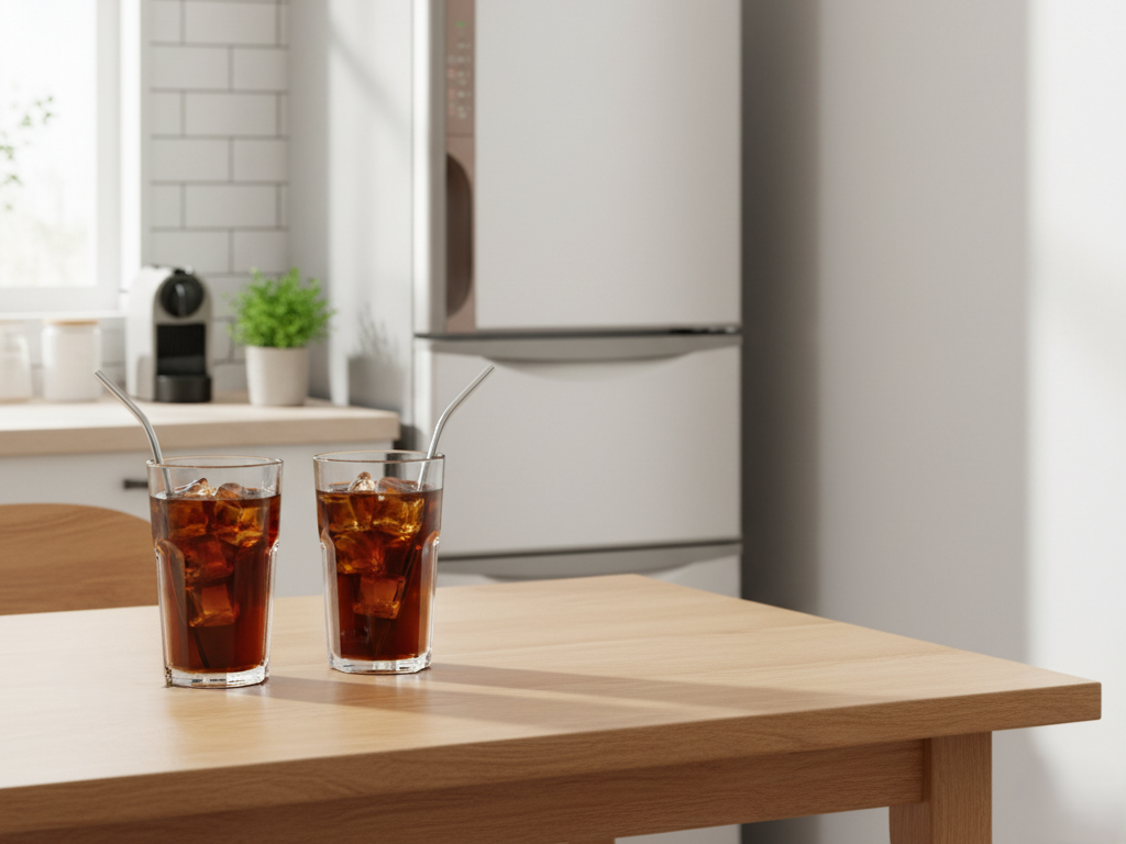 知っておきたい製氷機でおいしい氷を作るポイントを実践した氷を入れたアイスコーヒー