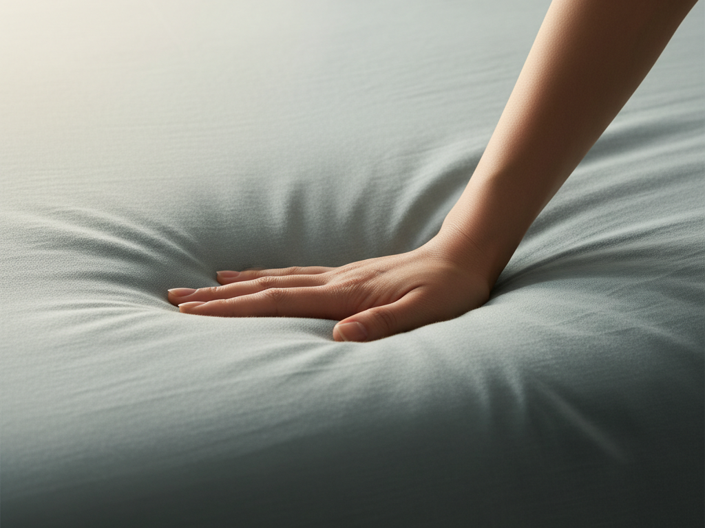 マットレスの寿命・買い替え時期を示す5つのサインを確認している手