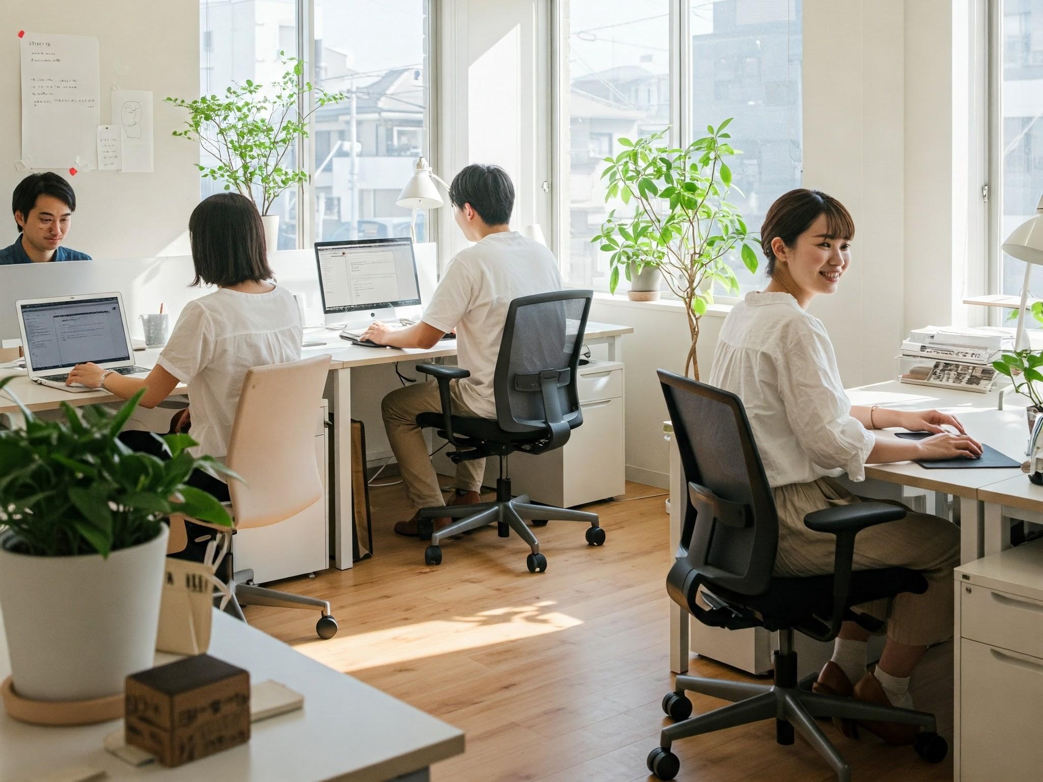 従業員に体にフィットするオフィスチェアを　賢く、安く、手に入れて作業効率がいいオフィス