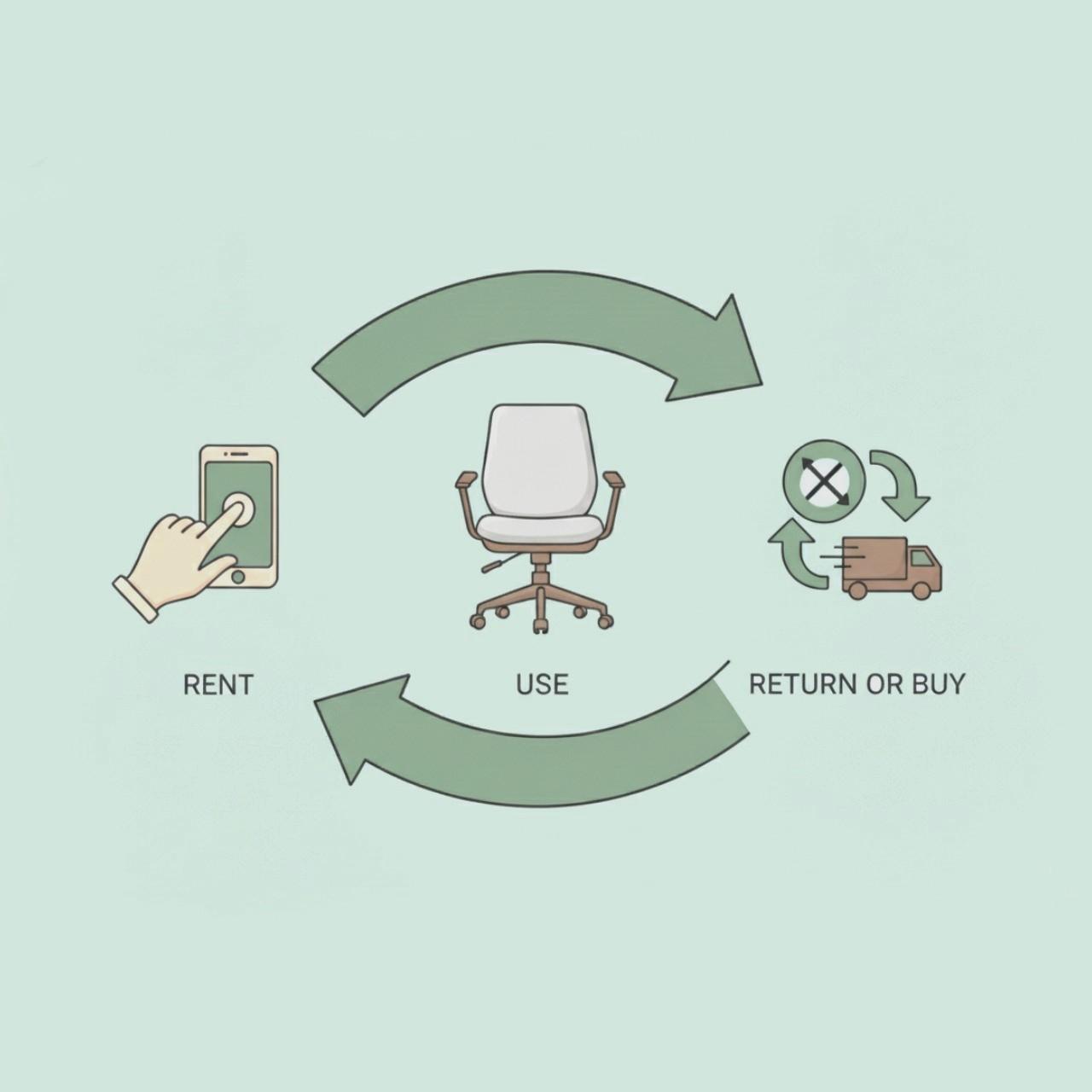 不要になったら返却するだけ家具のレンタル・サブスククラス