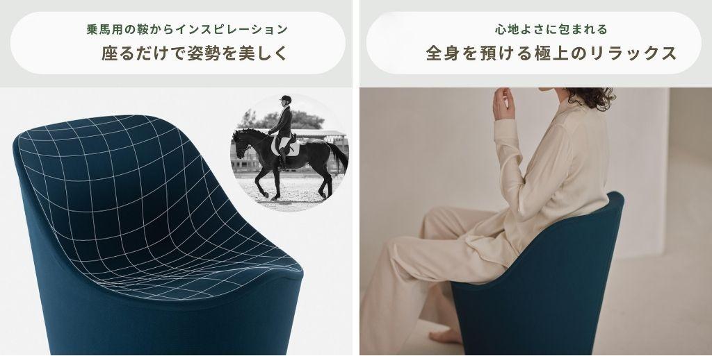 乗馬からヒントを得た&MEDICAL KURA SOFAnoの姿勢補正の図説