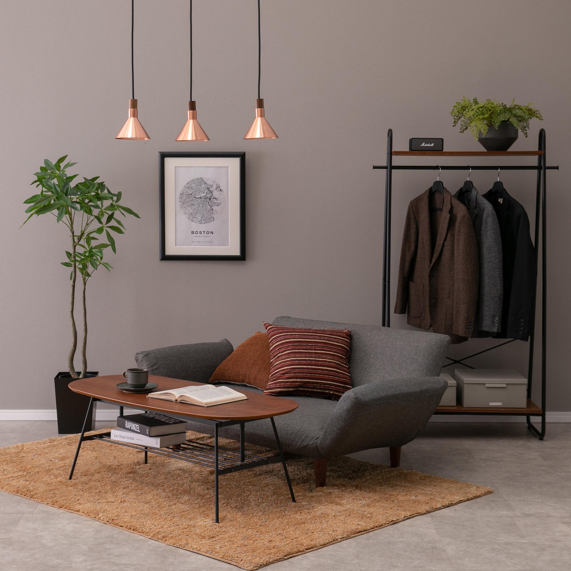 こたつに合うソファ　コンパクトなソファのリクライニングのおしゃれなインテリアコーディネート