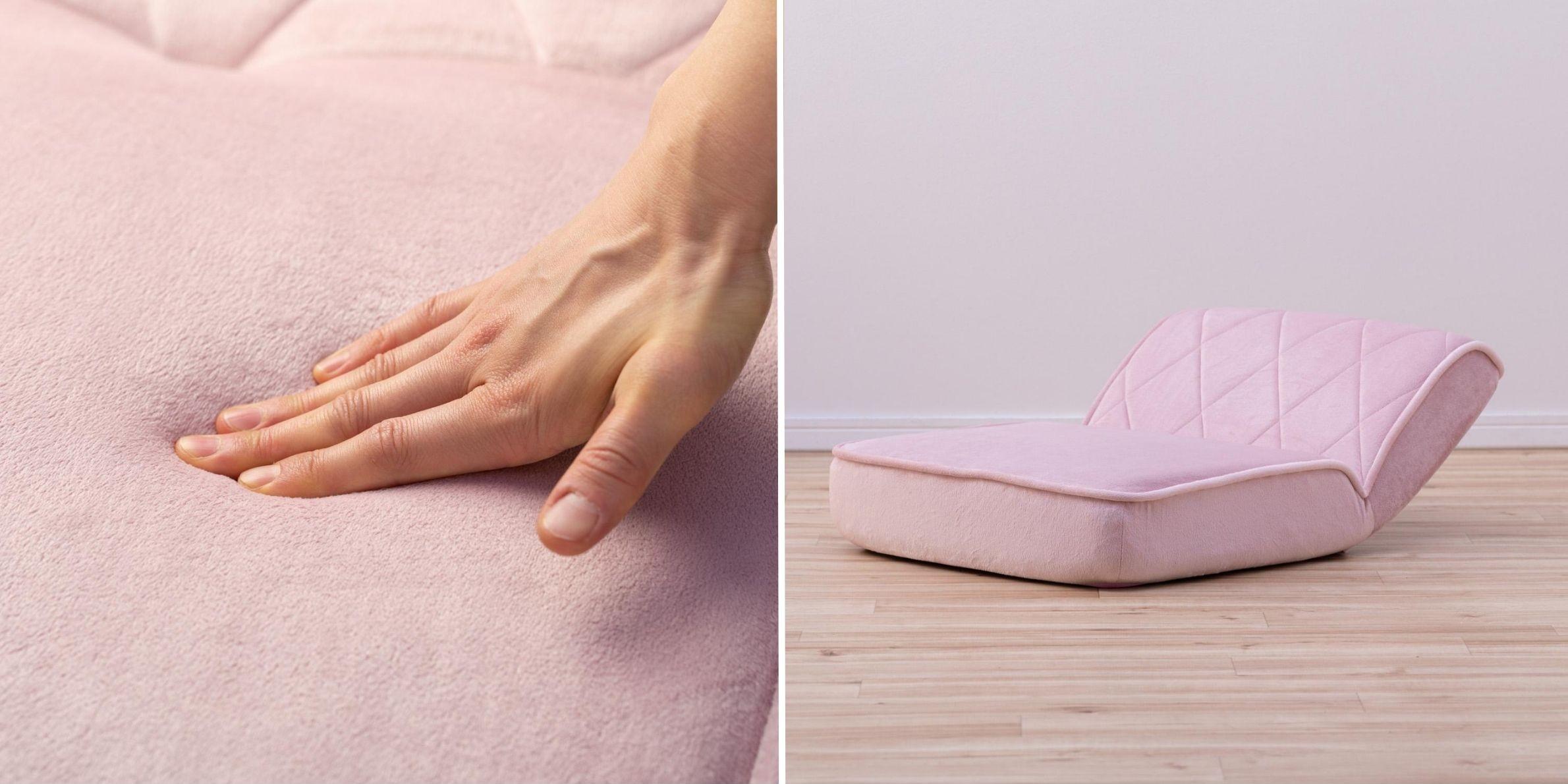 ダイヤモンドキルト リクライニング座椅子の素材のもっちり触感とリクライニング