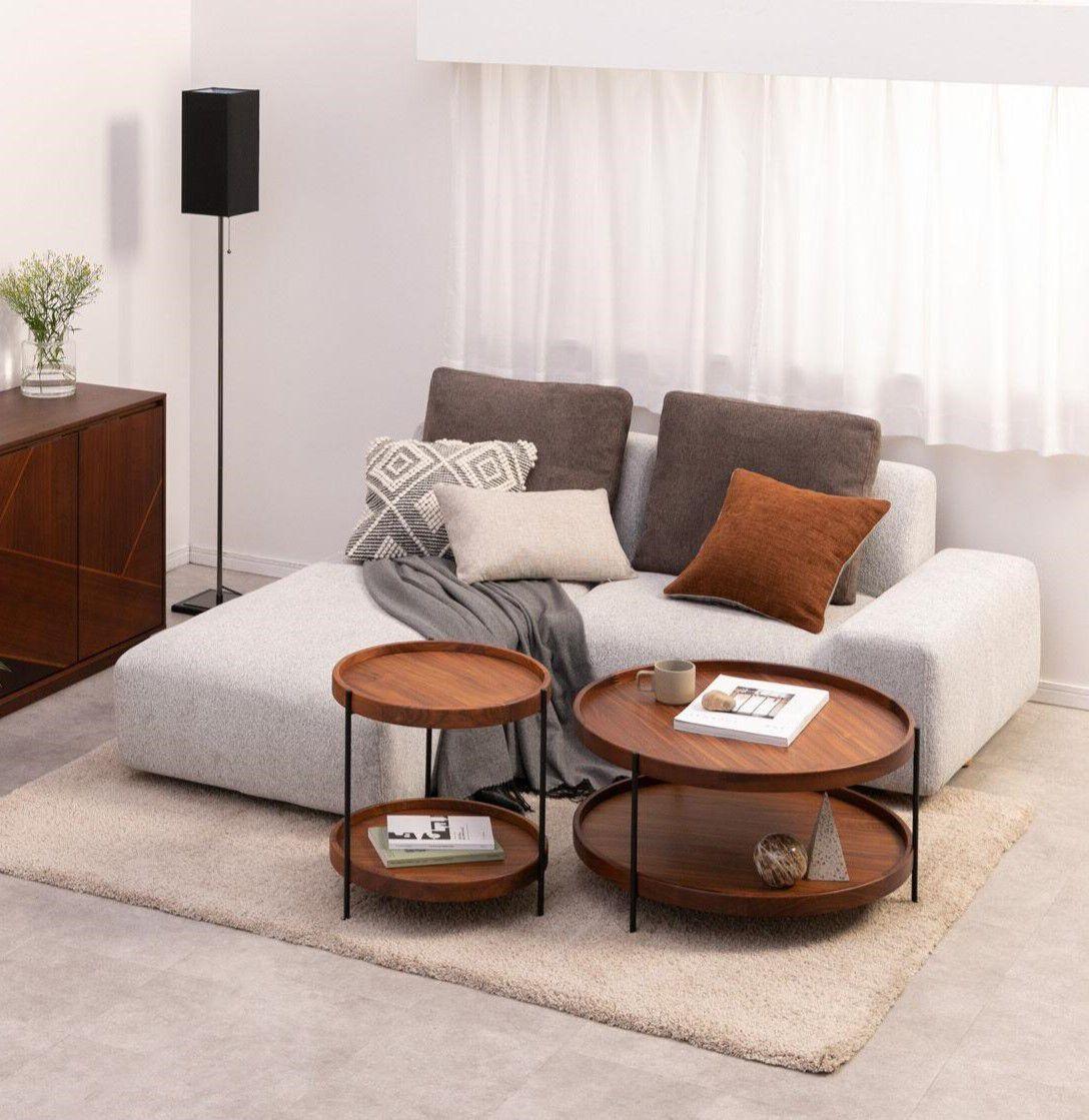 こたつを囲める一人掛けソファと1人掛けカウチソファの組み合わせ