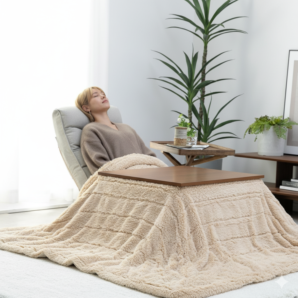 ハイタイプのこたつに合う　回転式 リクライニング座椅子