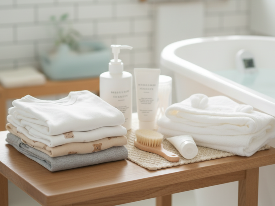 ベビーバス使用前におすすめの赤ちゃんグッズ