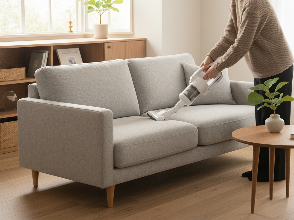 ソファ 掃除 普段の掃除（ホコリ・ゴミ取り）の様子