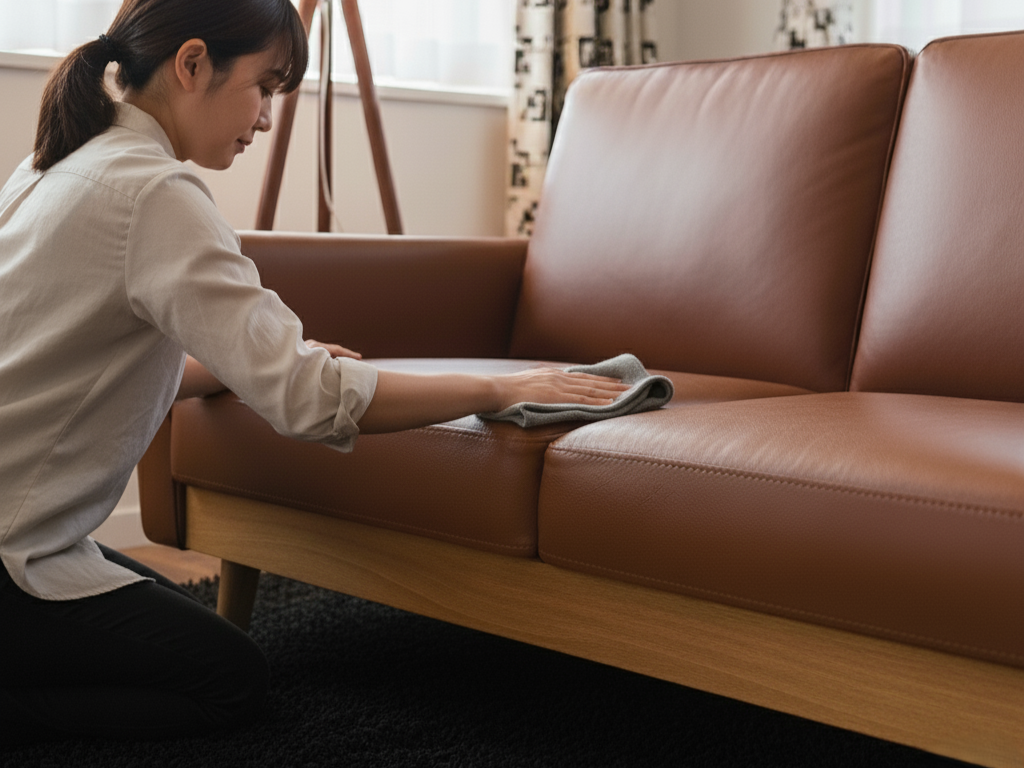 ソファ 掃除 合皮（フェイクレザー）ソファの汚れ落とし