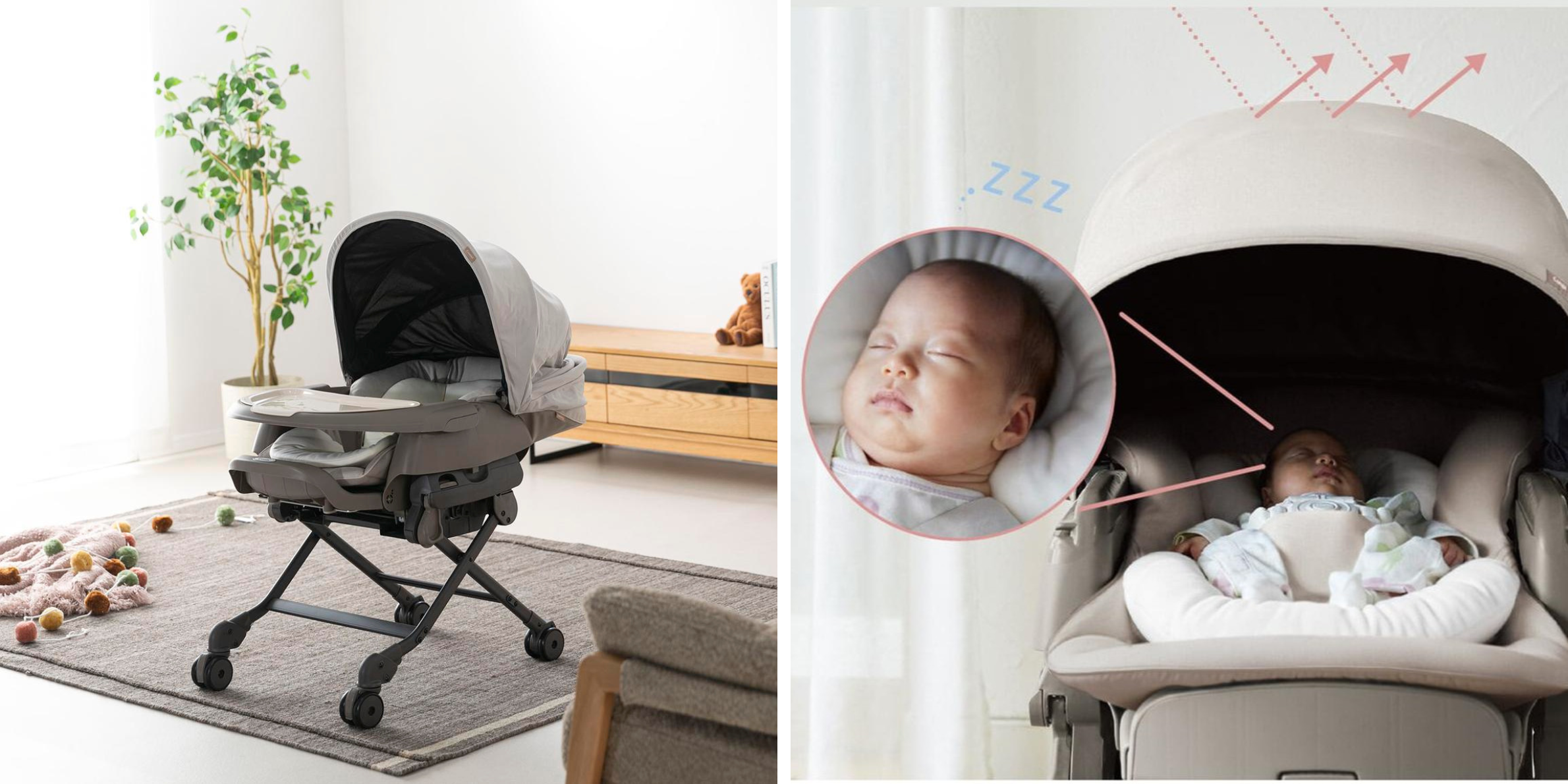 Combi　ハイローベッド&チェア ネムリラ 電動コードレスタイプ　AUTO SWING SS＋