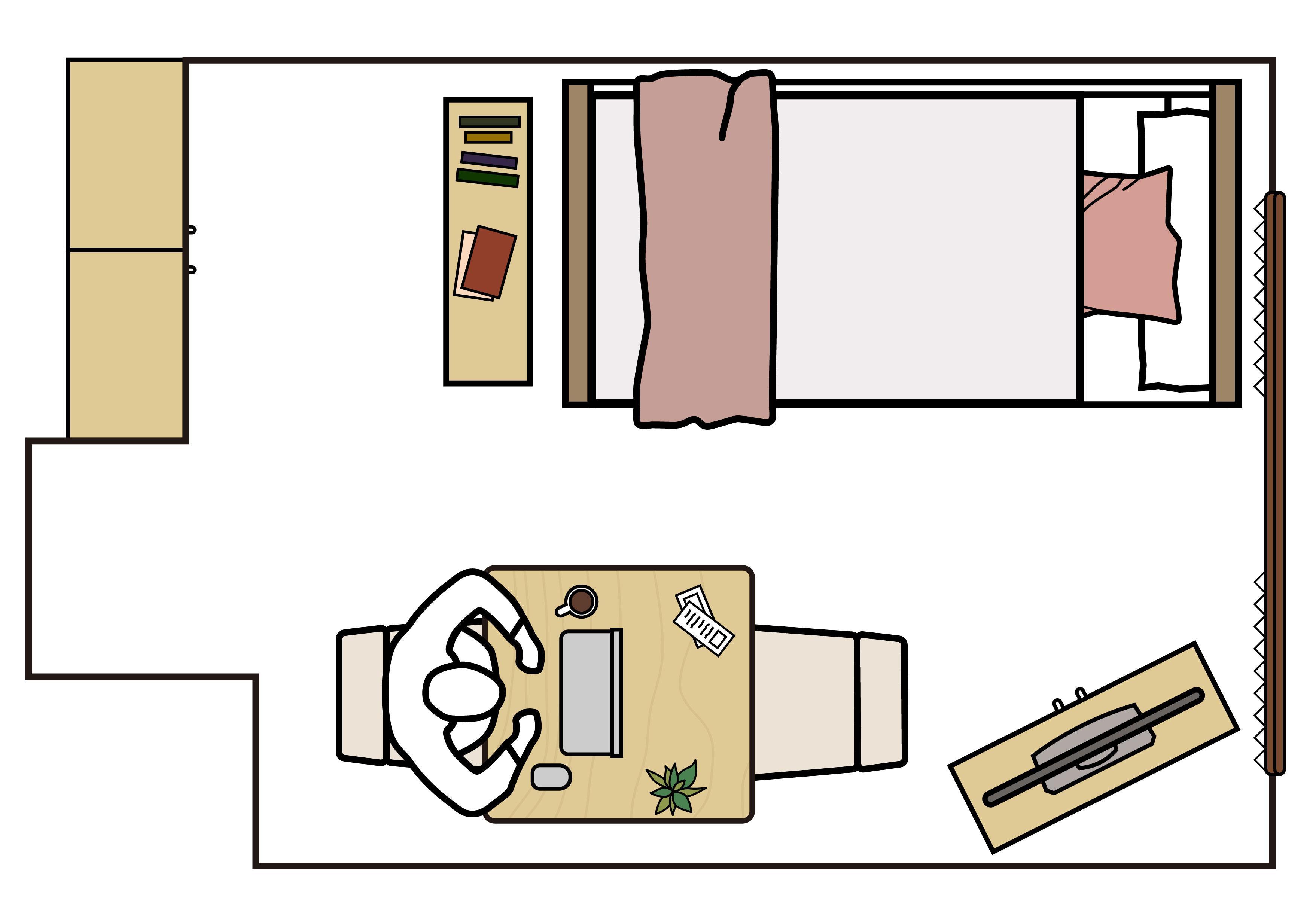 【6畳ワンルーム】で在宅ワークするレイアウト
