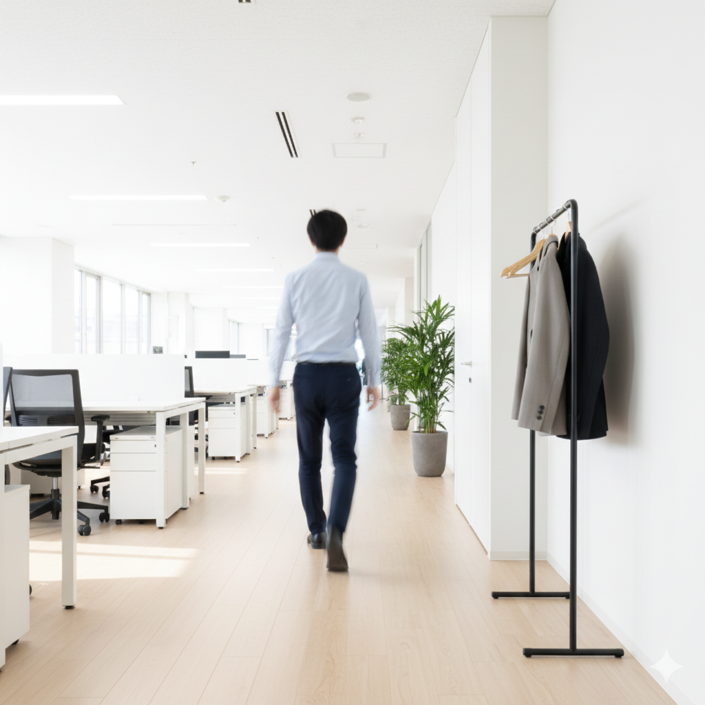 オフィス用コートハンガーの選び方 動線の確保