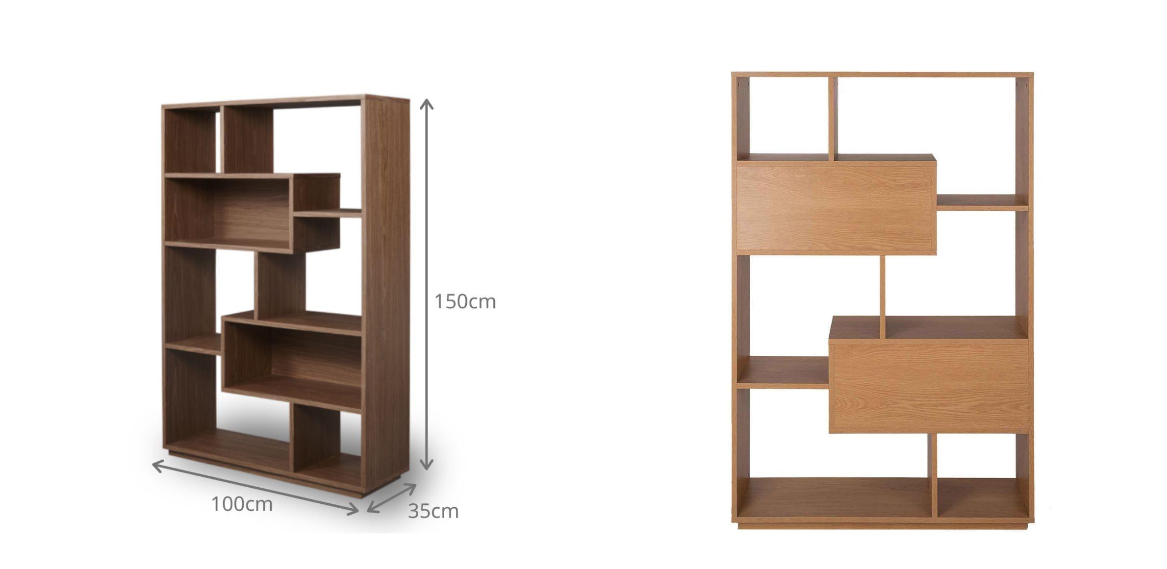 書庫プラスアルファのゆとり　飾る魅せるシェルフのカラーバリエーションと表面と背面