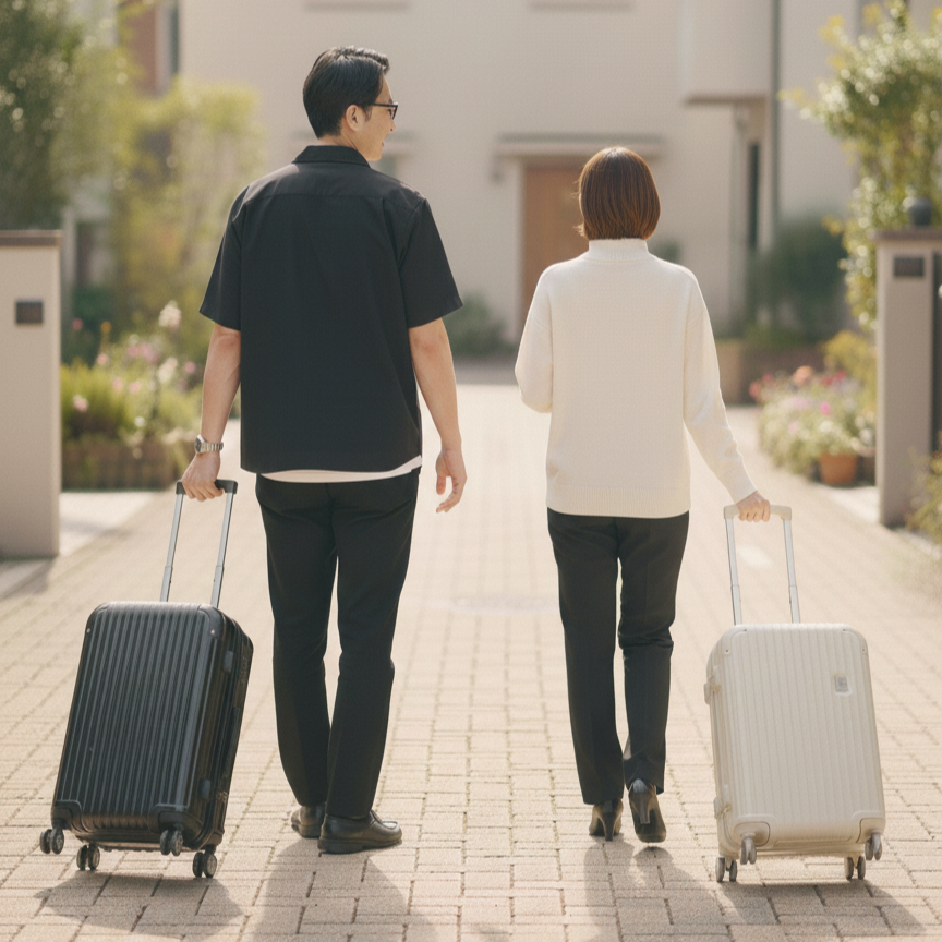 家具のレンタル・サブスククラスで、身軽な暮らしを実現したミニマリスト夫婦のイメージ