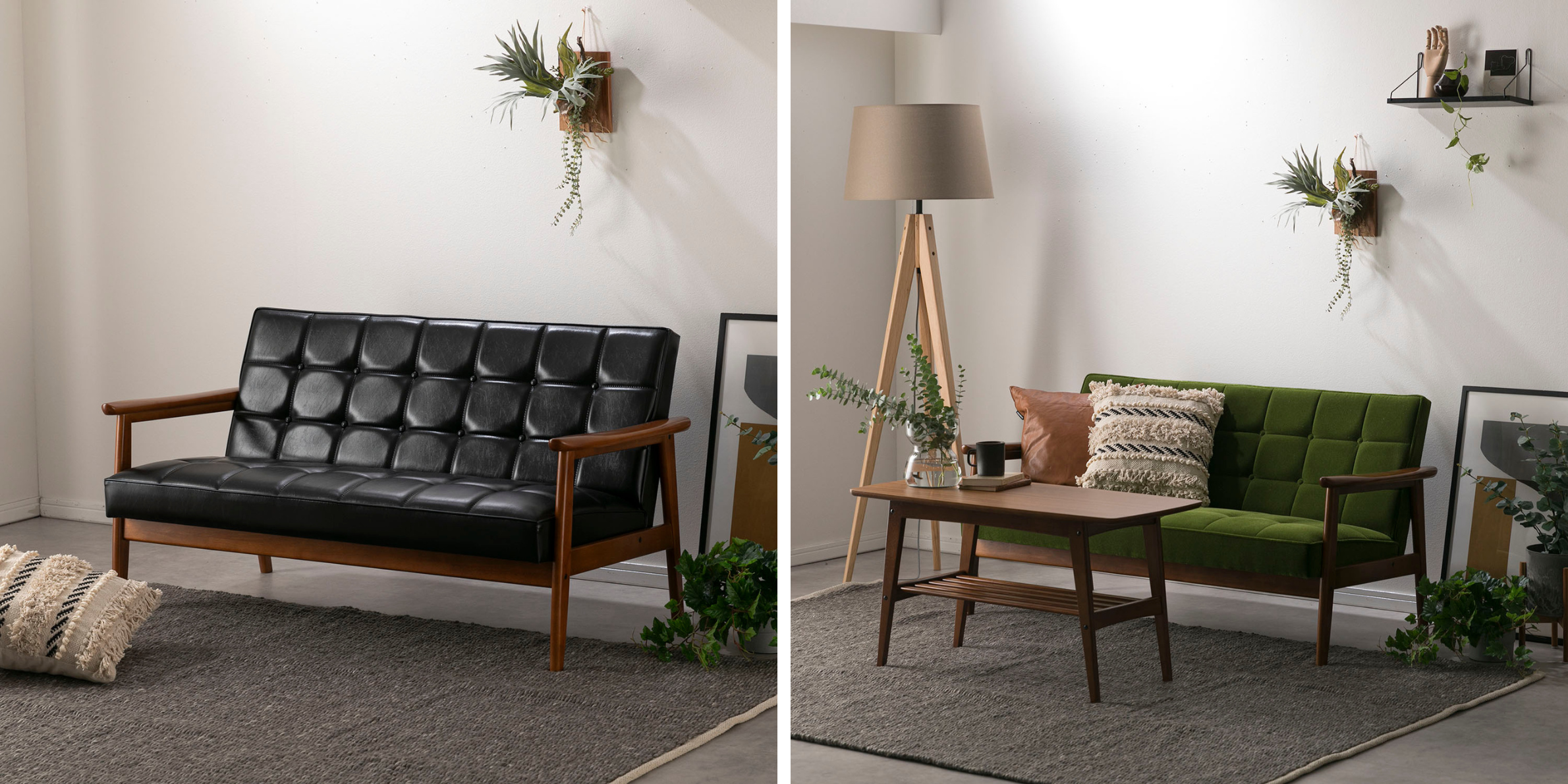 普遍的なデザインと耐久性　カリモク60 Kチェア（2シーター）