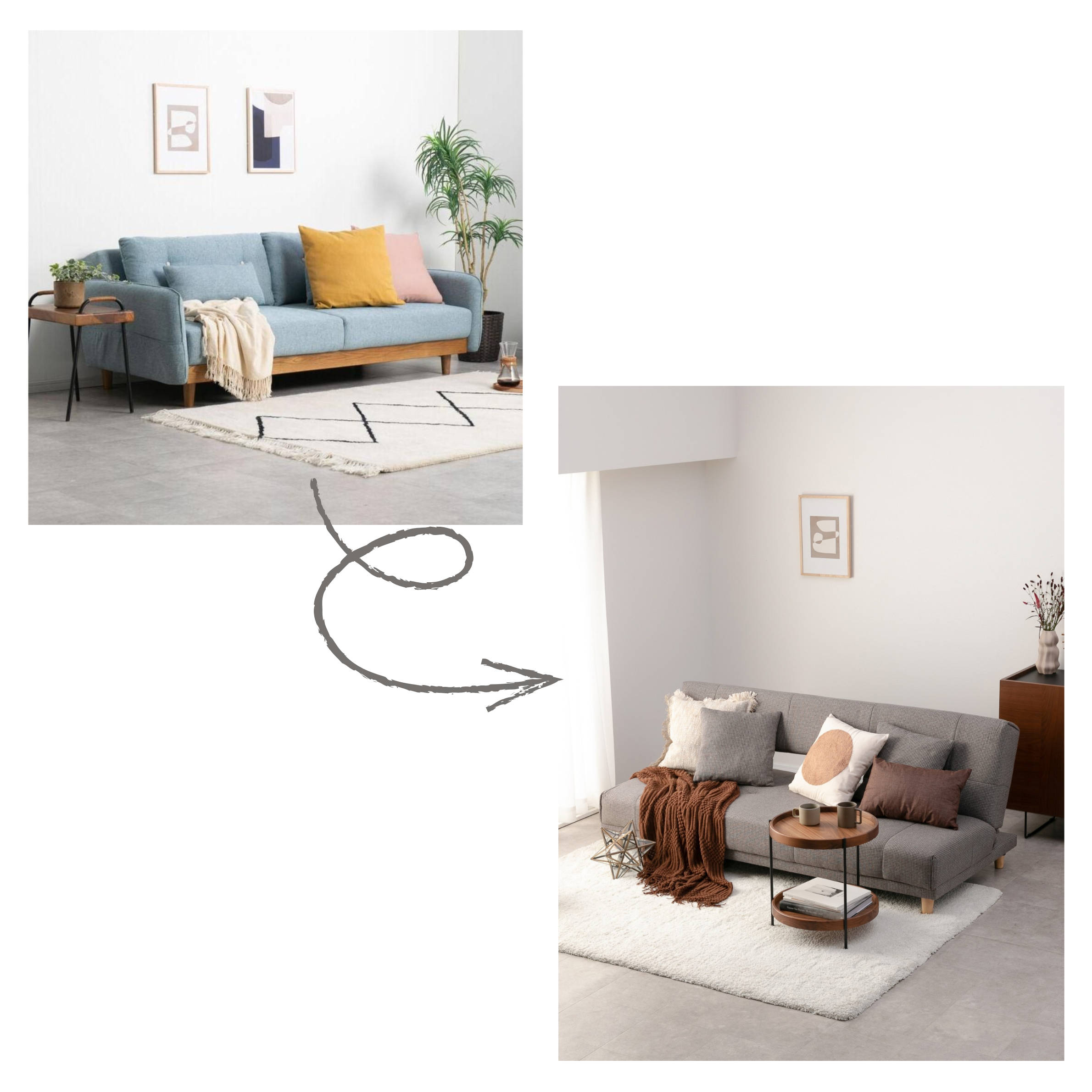 家具のレンタル・サブスク CLAS（クラス）なら他のソファーベッドに借り換えも簡単