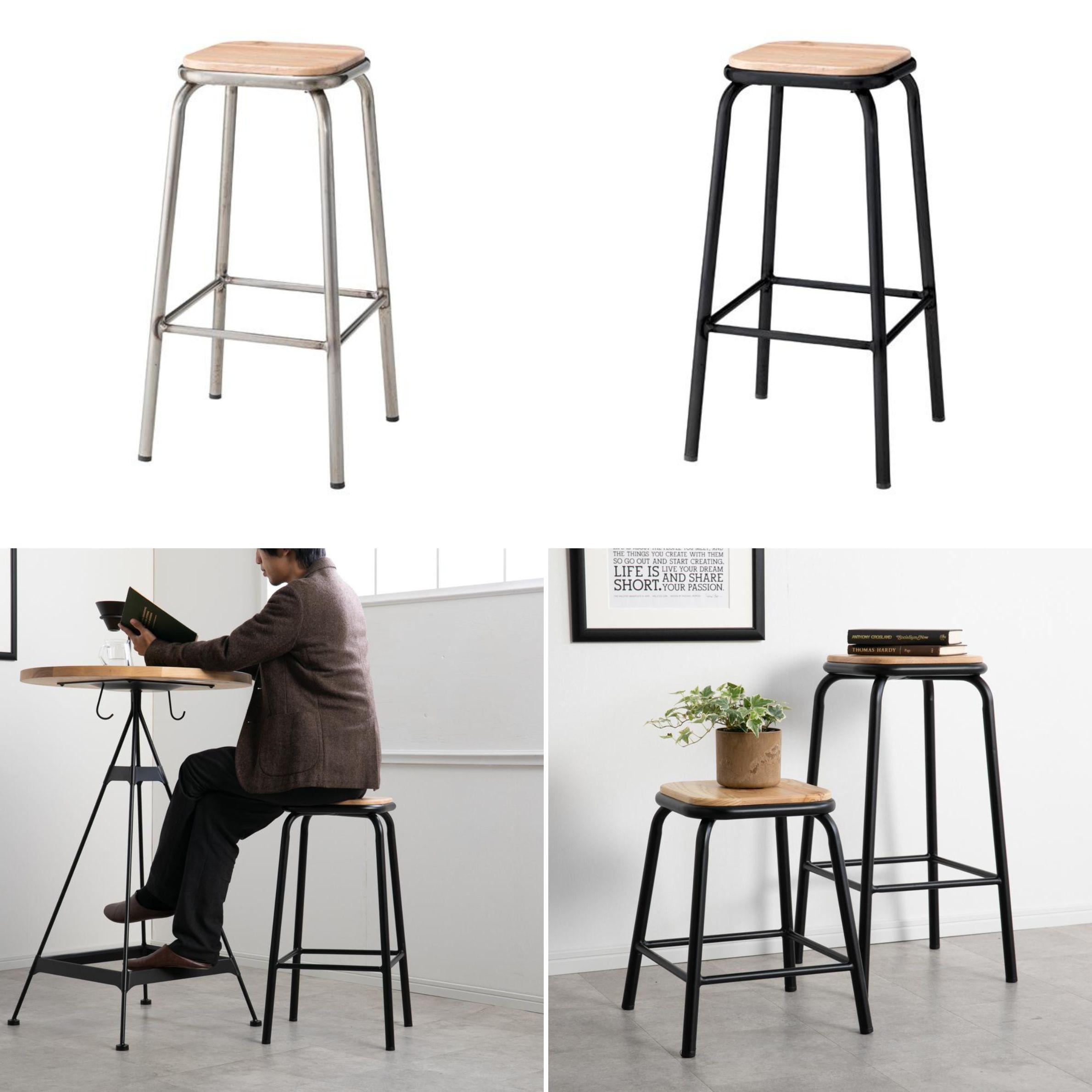 スチール ハイスツール ハイテーブルとセットコーディネートと、ロースツールとはスツールセット