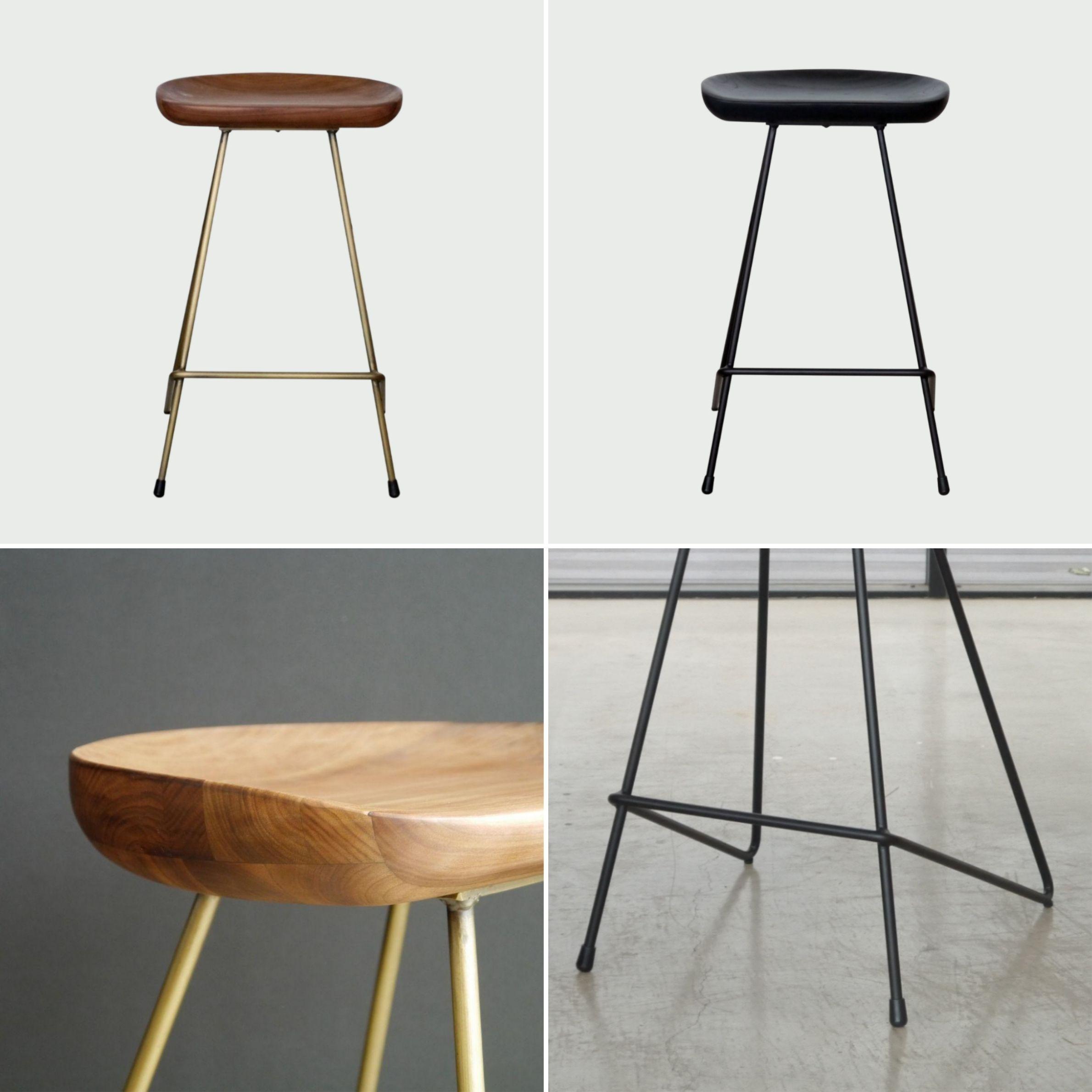 GART マーラ ハイチェア　ブラウンとブラックと座面やフレームのアップ