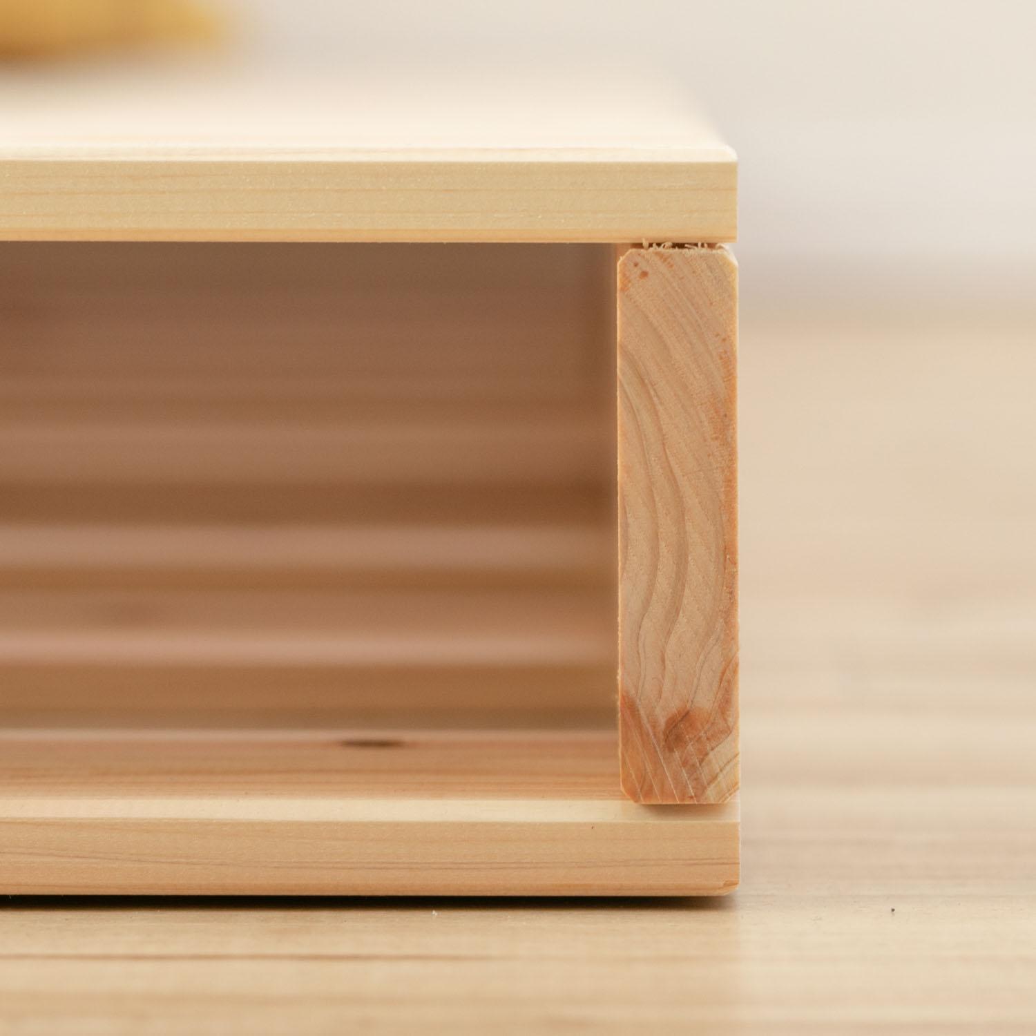 ヒノキの癒し効果と通気性で快適